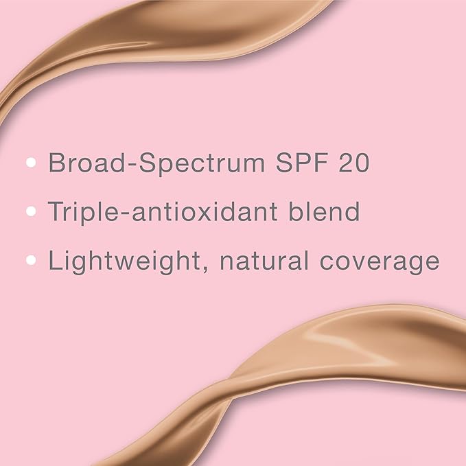 Neutrogena Healthy Skin Liquid Makeup Foundation,Broad Spectrum SPF 20 Sunscreen,Lightweight & Flawless Coverage Foundation with Antioxidant Vitamin E & Feverfew,Natural Beige,1 fl. oz (Pack of 1)-VivaGrace Women