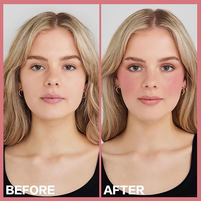2Pcs Cream Blush Makeup Stick,Monochromatic Multi-Stick Face Blush for Cheek,Lip and Eye,Matte and Dewy Finish for Long Wearing,Easy Application.BLISS-VivaGrace Women