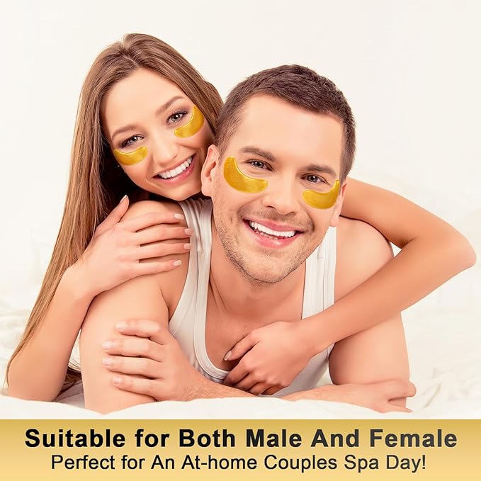 Under Eye Patches (25 Pairs) - 24K Gold Eye Masks Enriched with Abundant Collagen | Diminish Dark Circles and Puffiness | Anti-Aging, Smooth Fine Line, Nourish Skin - Gifts for Women Skin Care-VivaGrace Women