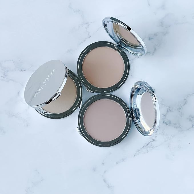 La Bella Donna Compressed Mineral Foundation - Face Powder Makeup Natural Looking Glowing Skin Wrinkle Defying Mattifying Finish Contour Makeup Long Lasting Full Coverage Sun Kissed Tan (Honey)-VivaGrace Women