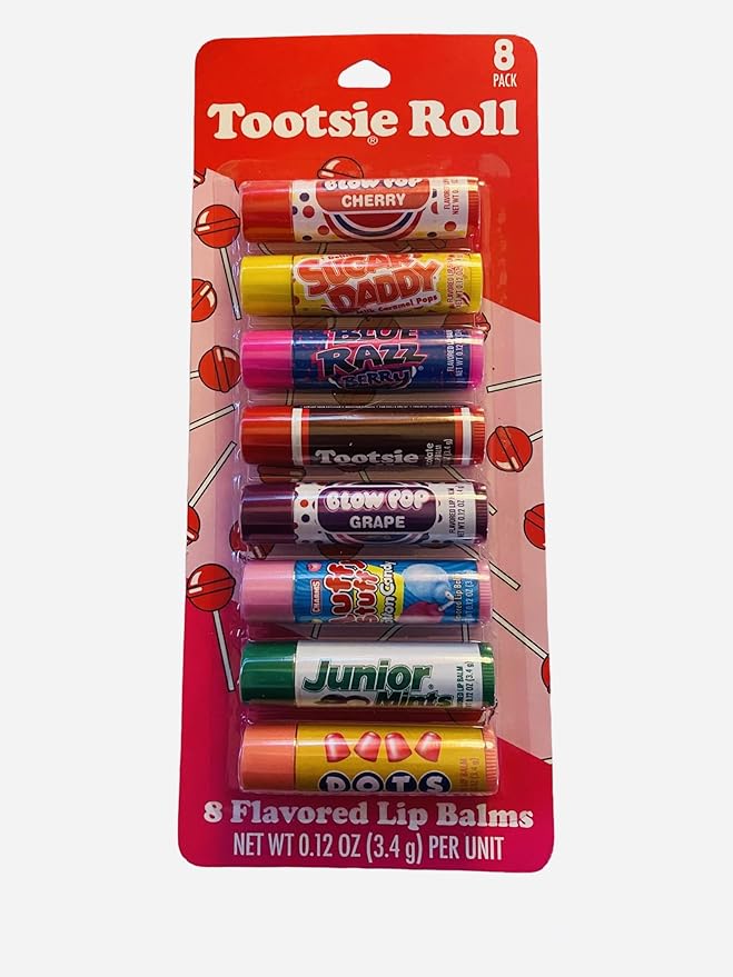 Taste Beauty 8PC Tootsie Roll Flavored Lip Balms-VivaGrace Women
