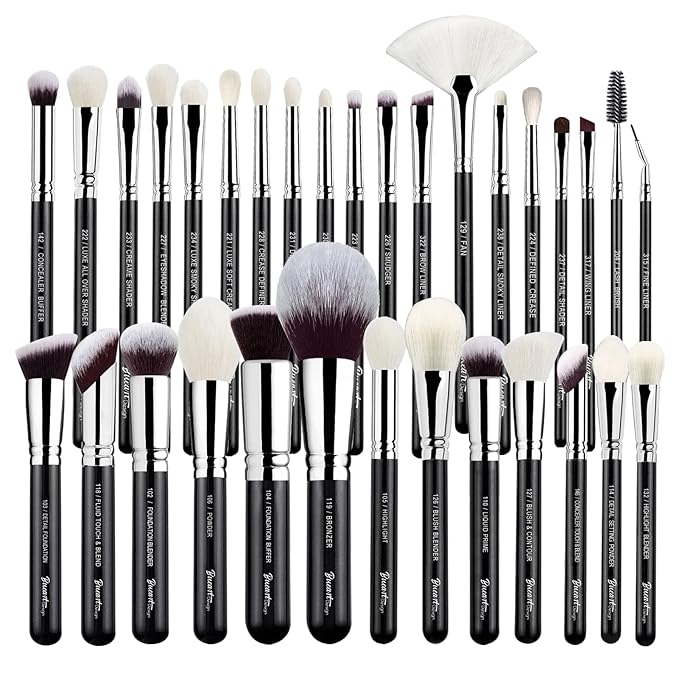 Pro makeup Artist Brushes Set 32Pcs Luxury Goat Hair Horse hair Makeup Brush Set eye and face brushes for every possibility By Bueart Design-VivaGrace Women