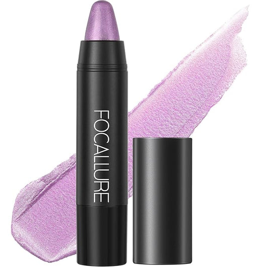 FOCALLURE Ultra Chic Metallic Lipstick,Rich Vitamin E Lip Crayon,Lightweight Shinning Color without Drying or Fading,Long Lasting Lips Makeup,#20 Lavender-VivaGrace Women