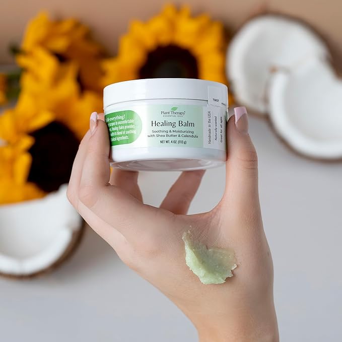 Plant Therapy Healing Balm 4 oz 100% Pure & Natural, Nutrient-Rich Botanical Formula, Soothing Ingredients: Shea Butter, Tamanu Oil, and Calendula Extract-VivaGrace Women