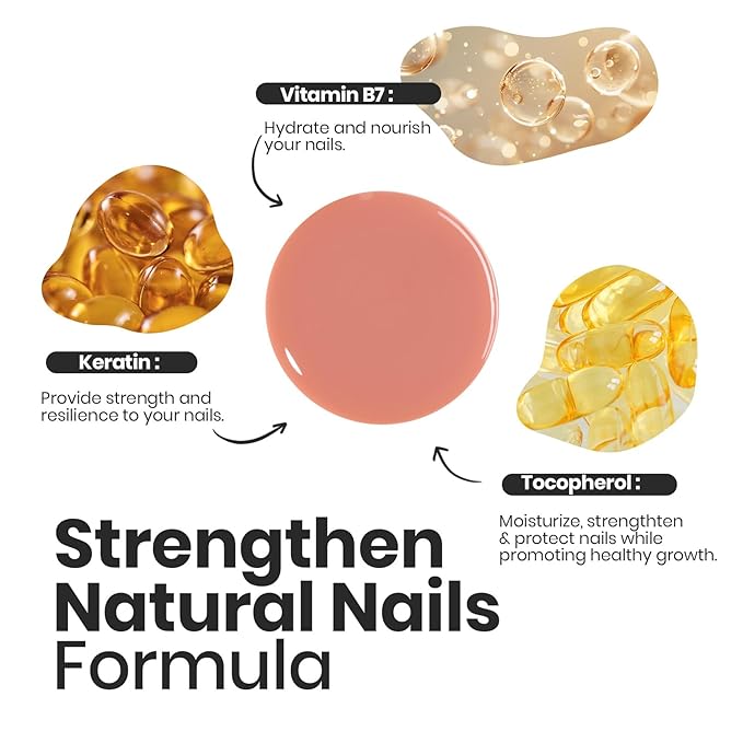 Bettles Jelly Nail Polish Set - 6 Colors Summer Quick Dry Nail Polish Kit Sheer Nude Pink Brown Nail Lacquer Regular Neutral Colors Nail Lacquer DIY Manicure Art Salon Gift for Women Girl