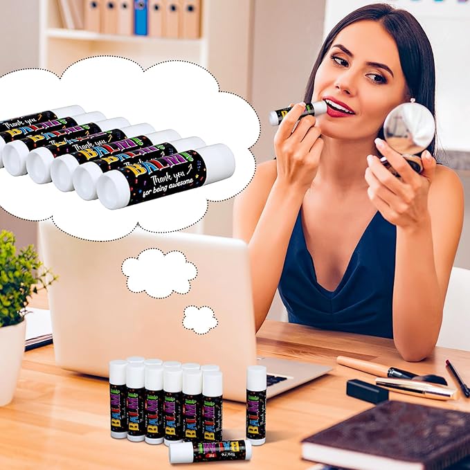 50 Pack Employee Team Appreciation Gifts Bulk Lip Balms Thank You Gifts Inspirational Gifts Party Supplies Christmas Volunteer Gifts for Women Men Staff Coworkers Teachers Nurses-VivaGrace Women