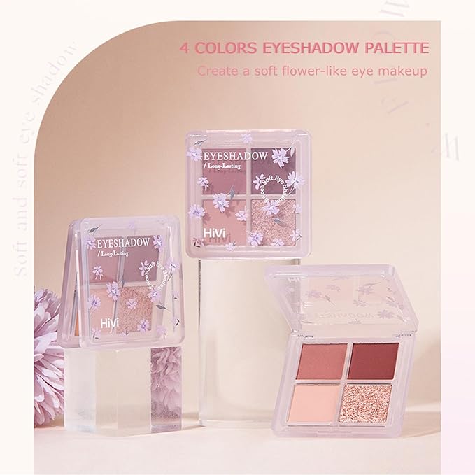 Makeup Kit for Girls, 8 Pieces Makeup Set, Include 4 Color Lipsticks and Eyeshadow, Eyebrow Pencil, Concealer, Blush Palette, Ideal Gift for Girls-VivaGrace Women