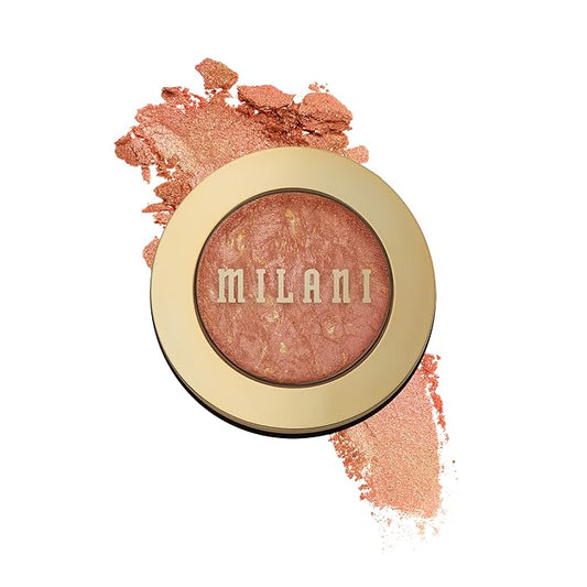 Milani Baked Blush, Powder Blush for Cheeks, Cruelty Free Makeup - Shape, Contour & Highlight Face for a Shimmery or Matte Finish -Rose D'oro-VivaGrace Women