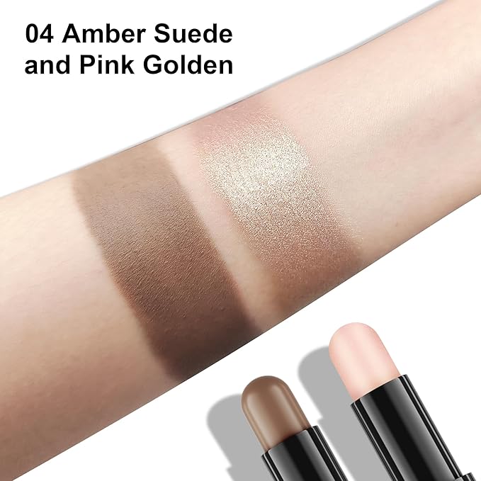 FV Contour Stick, Double-ended Contour and Highlighter Stick, Smooth & Blendable Cream Contour Stick with Natural Finish, Highly Pigmented & Long Lasting, Vegan & Cruelty-free, 04-VivaGrace Women