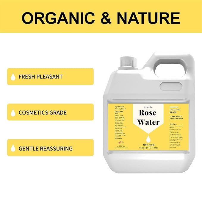 145 fl oz Rose Hydrosol for Face Hydrating Mist Hydration, 100% Pure Rose Water, Cleanses & Softens Skin, Promotes Healthy Skin Cell, Suitable for All Skin Types-VivaGrace Women