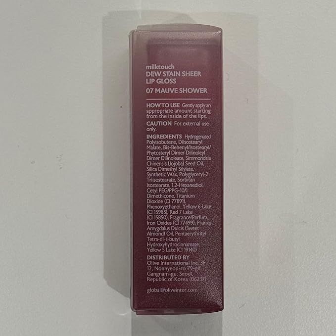 MILKTOUCH Dew Stain Sheer Lip Gloss (07 Mauve Shower, 0.14 Fl Oz (Pack of 1))-VivaGrace Women