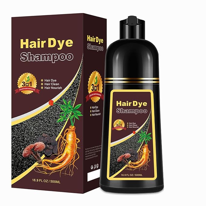 Cherry Brown Hair Dye Shampoo 3 in 1, Long-lasting & Natual Hair Color Shampoo, Herbal Ingredients Natural Shampoo Hair Dye Effect in Minutes, Gifts for Men Women 500ml-VivaGrace Women