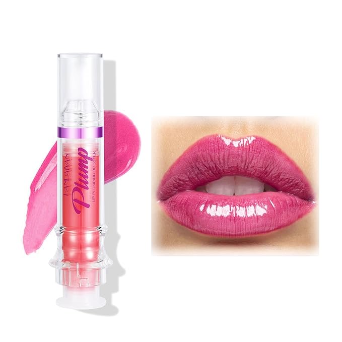 Natural Spicy Lip Plumping Booster Lip Plumping Oil,Lip Plumper Gloss, Ultra-Hydrating & Nourishing Plump and Pout Lip Plumper, Glossy Finish Fuller Lip Plumping Lip Gloss for Women Girls(03#)-VivaGrace Women