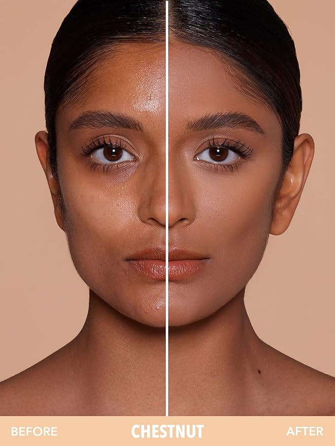SHEGLAM SKin-Focus Full Coverage Powder Foundation Oil-Control Lightweight Face Pressed Powder Makeup-Chestnut-VivaGrace Women
