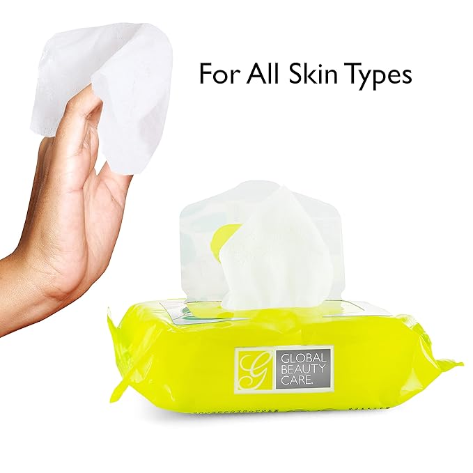 Global Beauty Care Bulk Cleansing Wipes Premoistened 4 Pack of Green Tea Cleansing Cloths Makeup Removal Wipes - Great For Travel Toiletries - 100 ct.(4-Pack)