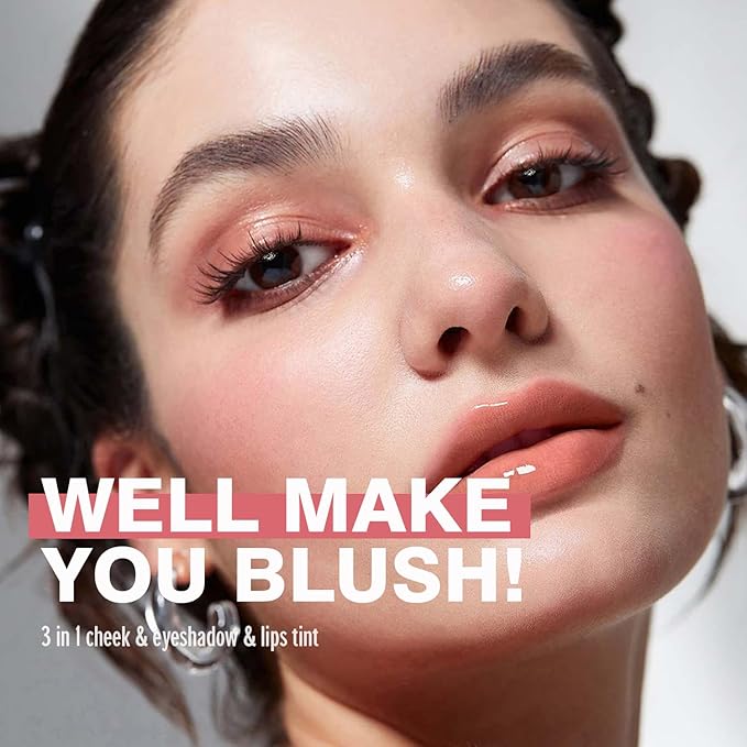 VANERIA Liquid Blush for Cheeks,Long lasting High Pigment Creme Blush,Multi-Use Makeup Blush Stick for Cheeks Lips Eyes,Natural Look Makeup Face Blushes.#1 (5g/0.17oz)-VivaGrace Women