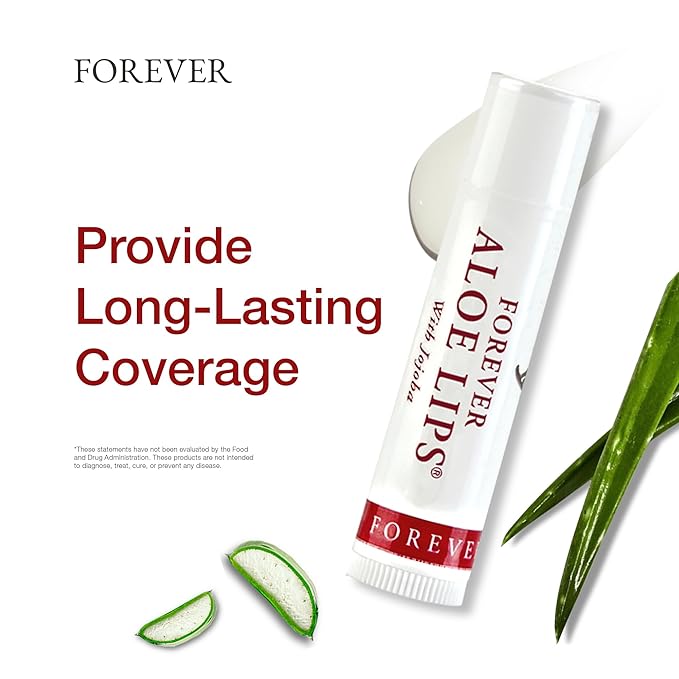 Forever Living - Forever Aloe Lips - Ultimate Lip Care for Any Weather - Moisturizing Lip Balm with Aloe, Jojoba & Beeswax - Vegan - Pack of 12-VivaGrace Women