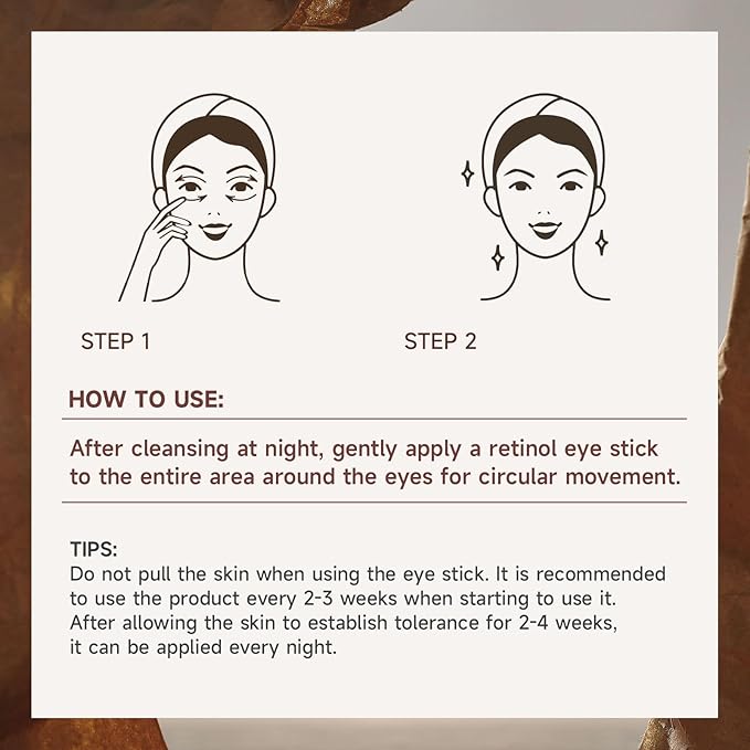 Retinol Eye Stick Retinol Eye Cream for Dark Circles and Puffiness Under Eye Cream Anti Aging Hydrates Moisturises Reduces Fine Lines Rejuvenates Skin-VivaGrace Women