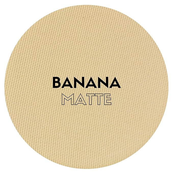Banana Setting Highlighting Pressed Powder Makeup - Yellow Under Eye Concealer, Color Corrector, Contour Highlight Palette Refill Magnetic Pan 37mm, Professional Cosmetics, Paraben Gluten Cruelty Free-VivaGrace Women