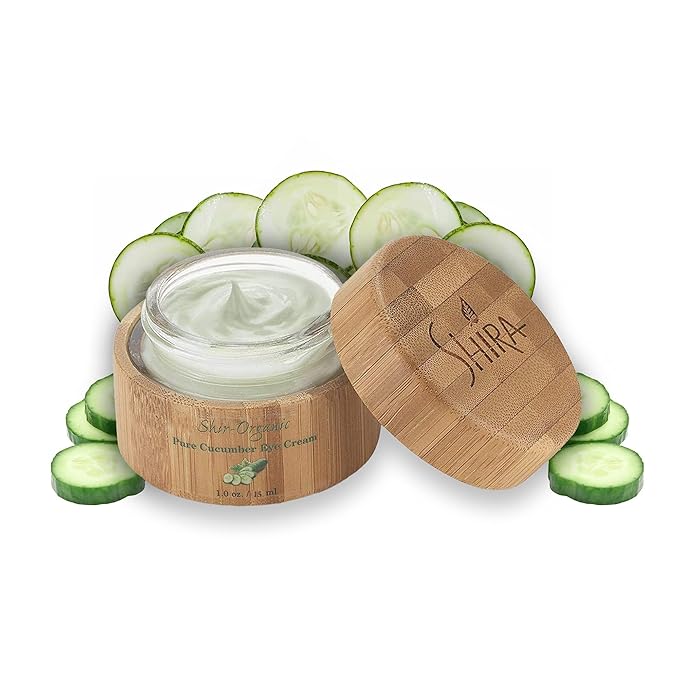 Shir-Organic Pure Cucumber Eye Cream For Dark Circles Eye Puffiness Wrinkles Instant Hydration Anti Aging Eye Cream for All Skin Type (15 ML)-VivaGrace Women
