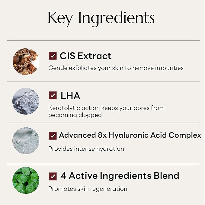 LHA CIS Gel Cleanser - Low pH Korean Facial Wash Skincare for Pore Shrinking, Face Moisturizing, Makeup, Whitehead & Blackhead Remover - 6.76 fl. oz-VivaGrace Women