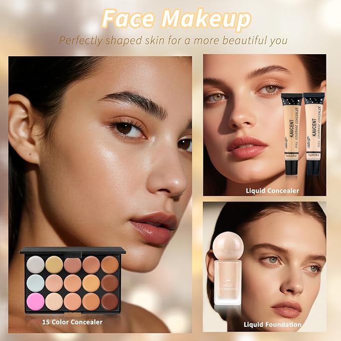 Makeup Kit Makeup Set for Women Teens full Kit Makeup Kits for Teenagers Makeup Gift Sets for Teen Girls Women Christmas Girls Gifts Eyeshadow-VivaGrace Women