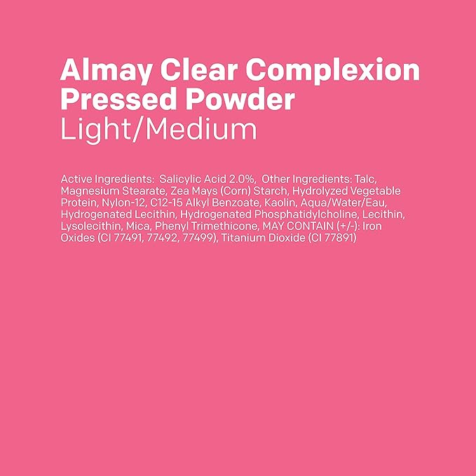 Almay Clear Complexion Pressed Powder, Hypoallergenic, Cruelty Free, Oil Free, -Fragrance Free, Dermatologist Tested-VivaGrace Women