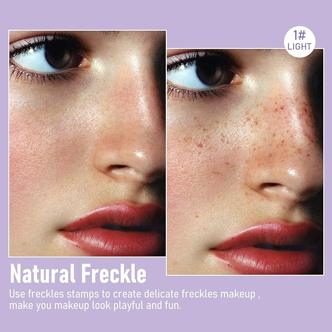 Freckles Stamp Pen, Resistant Faux Liquid Freckle Makeup, Waterproof Sweatproof Quick Dry Long Lasting, Natural Lifelike Sunkissed Matte Finish Fake Freckle Pen-LIGHT-VivaGrace Women