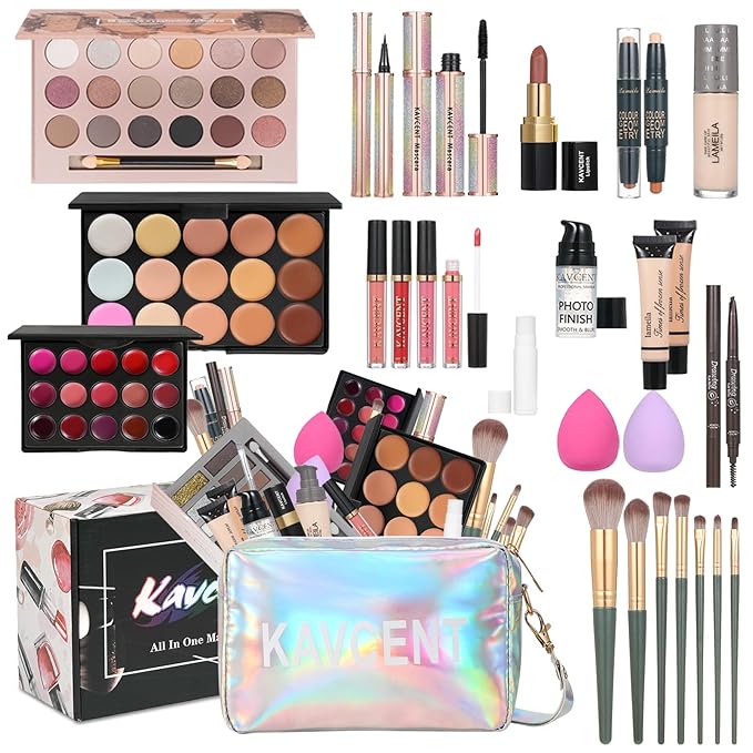 Makeup Sets for Teens Makeup Kit for Women Full Kit Makeup set Makeup Kit Eyeshadow Palette Foundation Mascara Contour Lipgloss Makeup Teenager Gift-VivaGrace Women