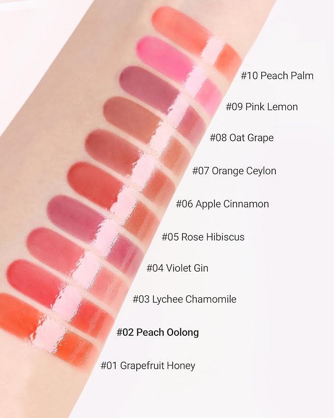 THESAEM Saemmy's Ade Shot Tint - Korean Lip Titnt, Water Gel Lip Stain with Plump Glowy Moisturizing Finish, Buildable Radiant Gloss, Long-Lasting Comfort, 0.1 fl.oz. (02 Peach Oolong)-VivaGrace Women