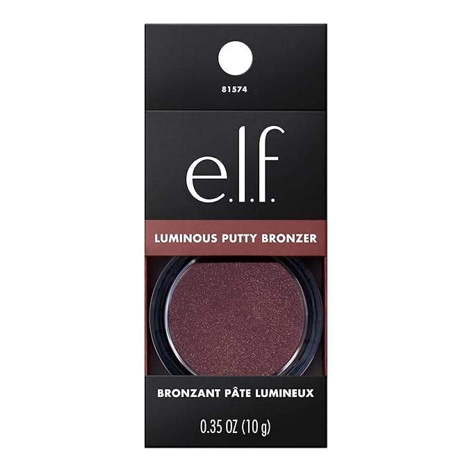 e.l.f. Luminous Putty Bronzer, Lightweight Putty-to-Powder Bronzer For A Radiant, Glowing Finish, Highly Pigmented, Vegan & Cruelty-Free, Frequent Flyer-VivaGrace Women