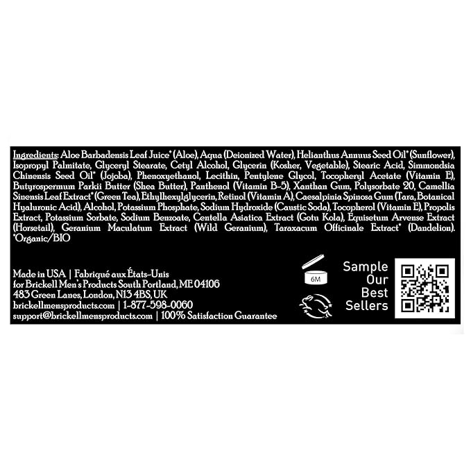 Brickell Men's Retinol Face Moisturizer Cream For Men, Natural & Organic, Anti-Wrinkle Face Night Cream with Retinol & Hyaluronic Acid To Reduce Fine Lines and Even Skin Tone, Fragrance-Free, 2 Ounce-VivaGrace Women