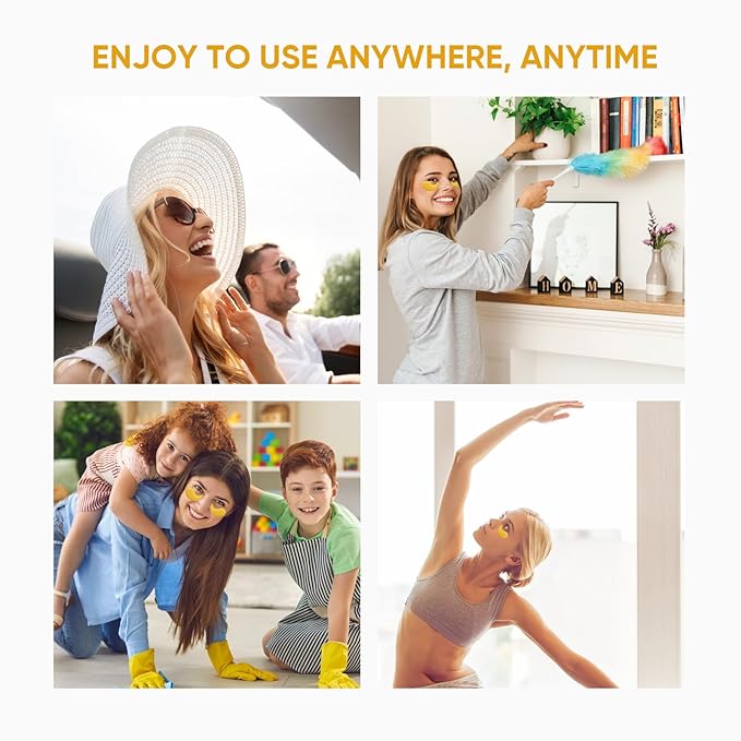 24k Gold Eye Treatment Maks 60PCS Under Eye Patch Cooling Under Eye Pads for Brightening Repairing and Refreshing Your Skin Under Eye Mask, Beauty Skin Care(gold)-VivaGrace Women