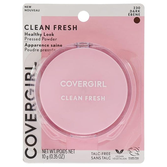 COVERGIRL Clean Fresh Pressed Powder, Dark, 0.35 Oz-VivaGrace Women