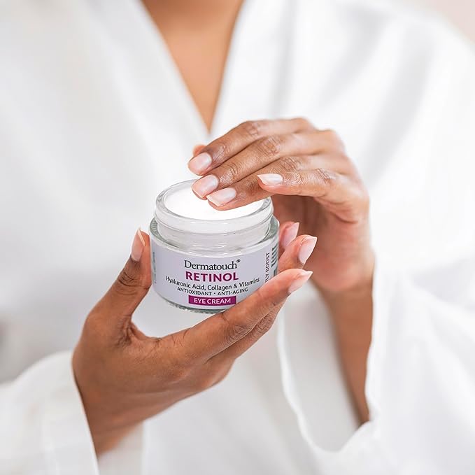 DERMATOUCH Retinol Eye Cream, 1.75 oz - Hyaluronic Acid, Peptides & Vitamins - Made in America-VivaGrace Women