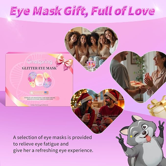 Eye Masks (24 Pairs) - Gift for Her - Under Eye Patches for Dark Circles, Puffiness, Wrinkles, Soothing & Hydrating, Skincare Eye Gel Pads, Beauty Essential for Women, Bridesmaid Gifts-VivaGrace Women