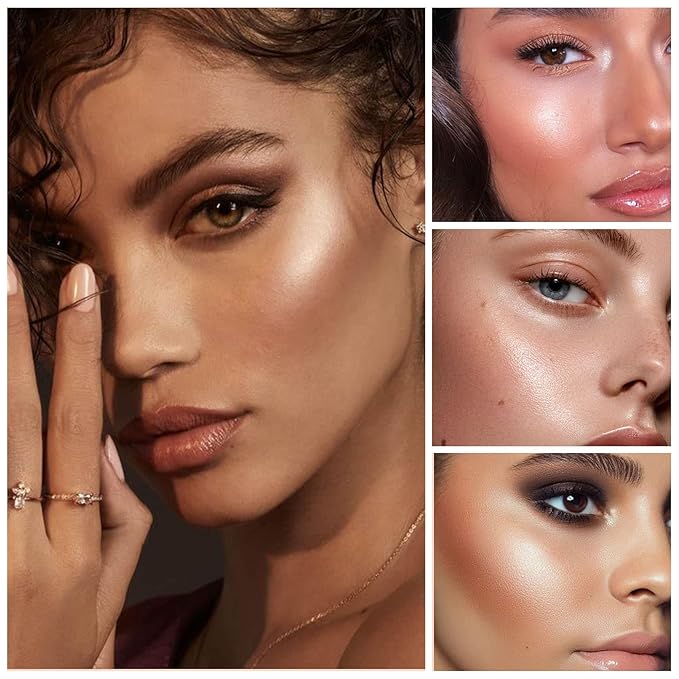 3PCS Polvo De Hadas Body Shimmer Glitter Highlighter Powder Makeup,High Gloss Sparkle for Face Body Hair,Create The Most Sparkly And Attractive Glitter Makeup-VivaGrace Women