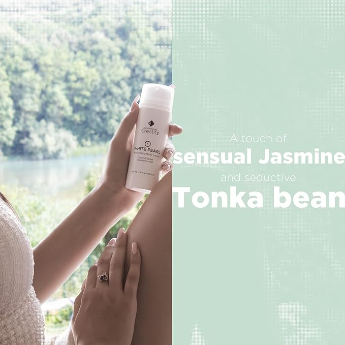 White Pearl Moisturizing Body Lotion with Coconut Butter and Hyaluronic Acid, 3.4 fl. oz.-VivaGrace Women