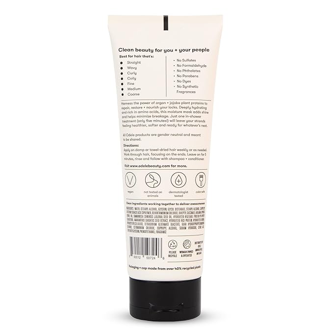 Moisture Hair Mask, Conditioner Treatment with Jojoba and Argan Oils for All Hair Types + Textures, 8 Fl Oz-VivaGrace Women