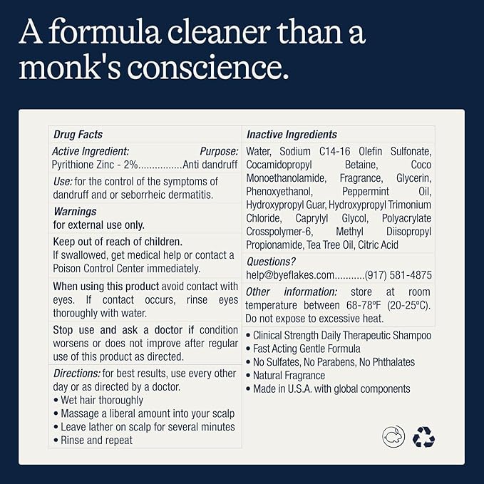 Flakes Anti Dandruff Shampoo and Conditioner Set | Dry, Flaky, & Itchy Scalp Shampoo | Sulfate & Paraben Free for Healthy Hair | Hydrating Shampoo & Moisturizing Conditioner for Scalp Care | 9 fl oz-VivaGrace Women