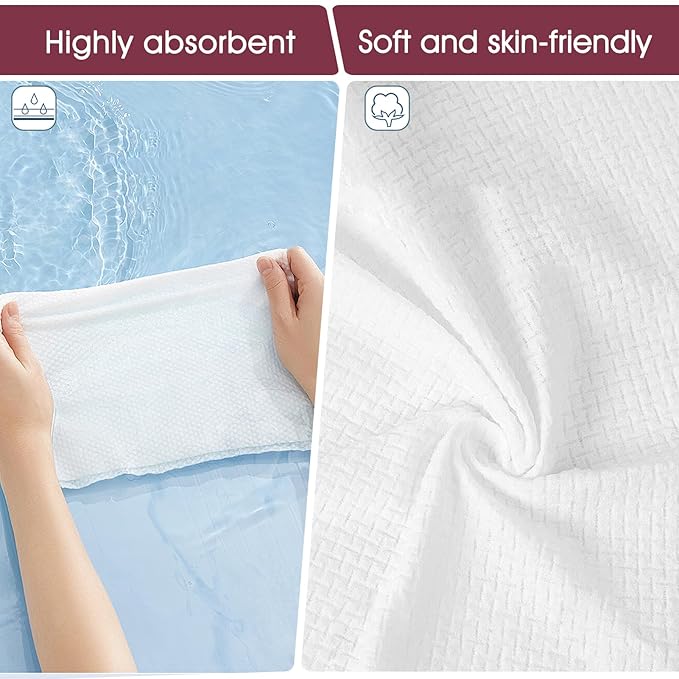 Classycoo Compressed Towel 50 Pack Mini Tablets Disposable Portable Face Towel Cotton Coin Tissue for Travel, Camping, Hiking, Sport, Beauty Salon, Home Hand Wipes, Outdoor Activities(Pink, Thick)