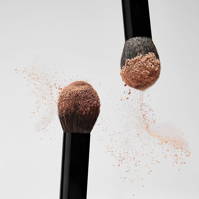Saie The Fluffy Brush - Soft, Multi-Use Pressed + Loose Powder Brush - Fluffy Makeup Brush with Tapered Tip for Precise Application - Vegan, Cruelty-Free (1 Count)-VivaGrace Women