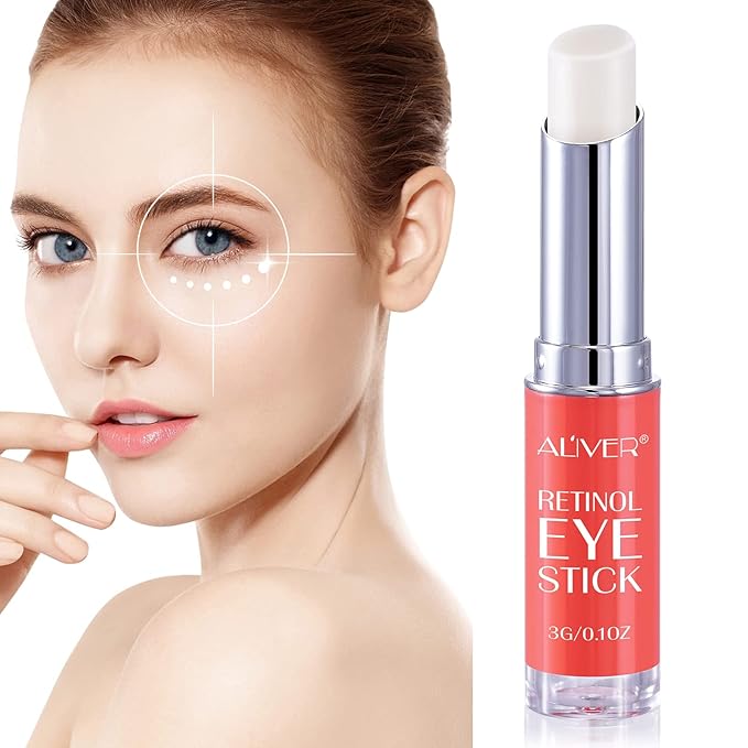 Retinol Eye Stick, Retinol Eye Cream for Dark Circles and Puffiness, Under Eye Cream, Eye Brightener Stick, Reduce Wrinkles Fine Lines and Bags under Eyes Brighte Hydrate & Firm Eyes-VivaGrace Women