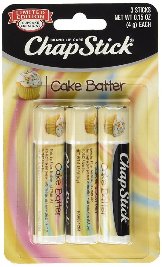 Chap Stick Lip Care - Limited Edition - Cake Batter - 3 Count Sticks Per Package - Pack of 3 Packages-VivaGrace Women