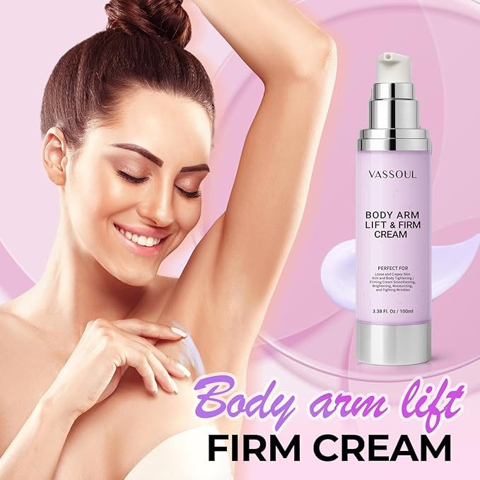 VASSOUL Lift and Firm Arm Cream : Skin Tightening Cream for Body - Firms Loose Skin, Reduces Cellulite on Arms, Thighs & Butt – 100ML-VivaGrace Women