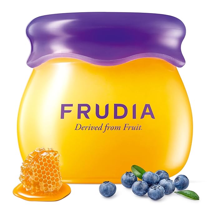 WELCOS FRUDIA Honey Lip Balm – Blueberry | Lip Exfoliating, Moisturizing & Volumizing Dewy Tinted Lip Balm | Organic Lip Balm for Dry & Chapped Lips w/Jeju Blueberry and Honey Extracts (0.33 oz)-VivaGrace Women
