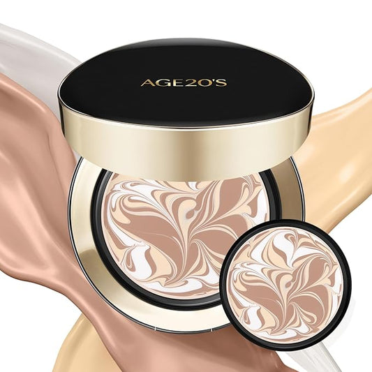 AGE20'S Signature Essence Pact SPF 50+ | Pack of 2 | 23W BEIGE | Cream Foundation, Dewy Finish, Natural Coverage | Korean Cushion Foundation-VivaGrace Women
