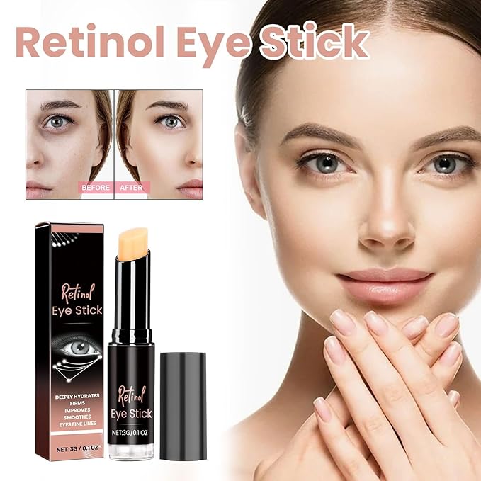 Retinol Eye Stick, Retinol Eye Cream for Dark Circles and Puffiness, Under Eye Cream Anti Aging, Retinol Eye Balm Reduce Fine Lines and Dark Circles, Visible Results in 3-4 Weeks-VivaGrace Women