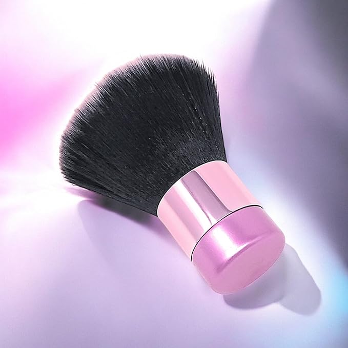 Luxurious and Large Soft Fluffy Powder Brush, Use as a Spray Tan Finishing Tool, Multipurpose Face and Body Barber and Beauty Tool, Large Kabuki Brush by BevyGold (Pink)-VivaGrace Women