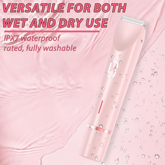 2025 New Electric Womens Shaver, 2-in-1 Women's Body Shaver, Bikini Electric Razor, Wet and Dry Use Body Trimmer for Home (Blue)-VivaGrace Women